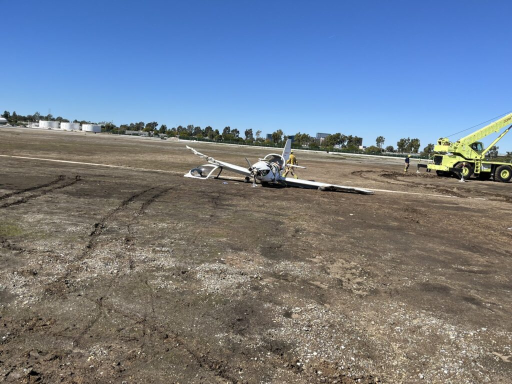 Small Plane Crash at John Wayne Airport in Orange County