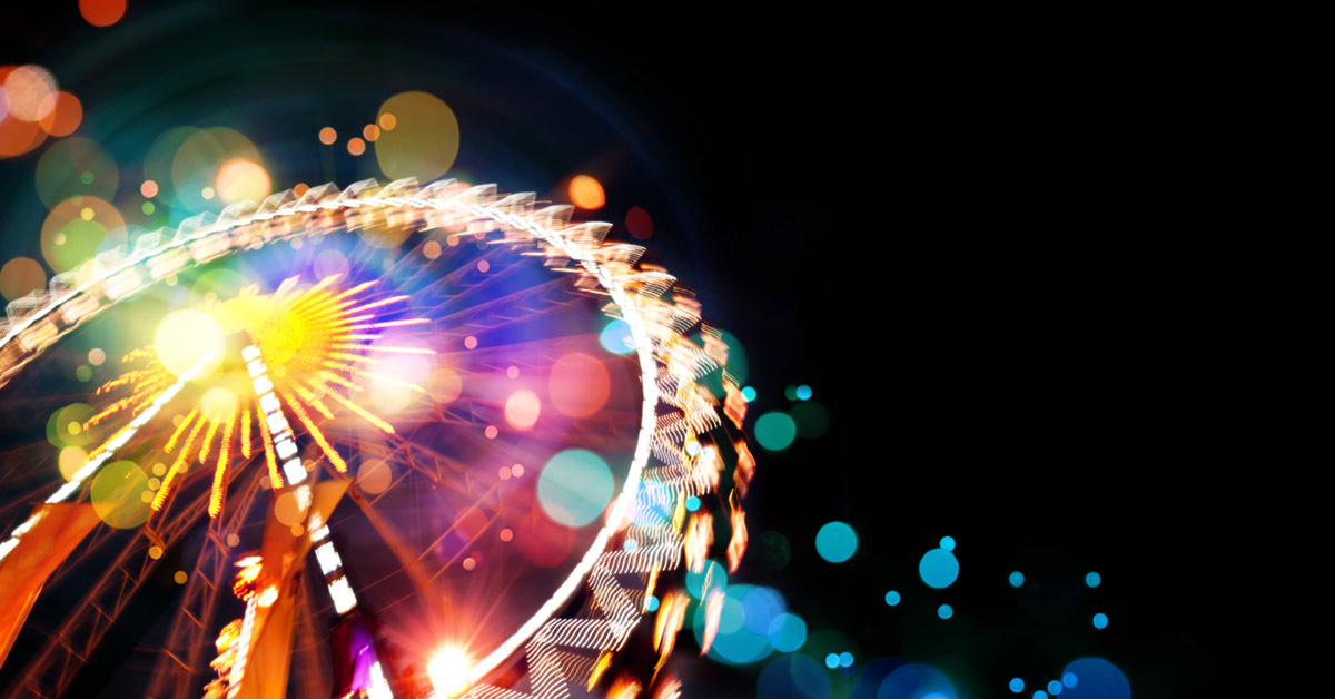 Carnival Ferris Wheel At Amusement Park in California