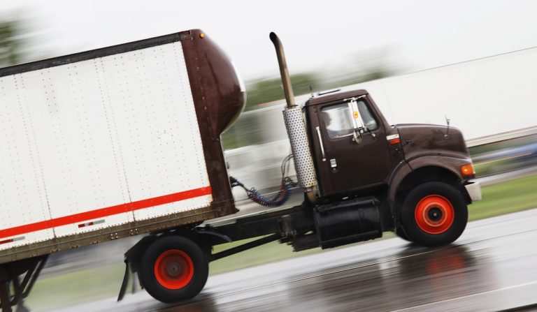Semi Speeding a Wet Road - Truck Accident Lawyer in California