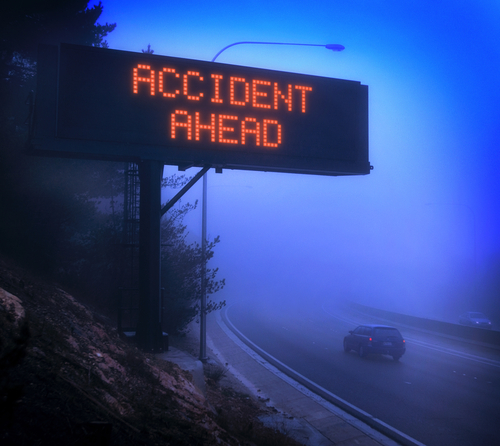 Car Crash on 110 Freeway in University Park Los Angeles